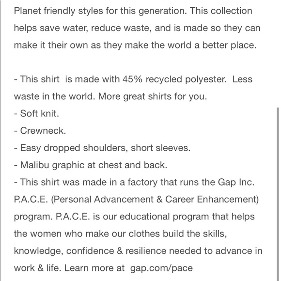 NEW GAP Malibu Beach Graphic T Shirt Short Sleeve Red Medium Teens Juniors Kids - Picture 7 of 13